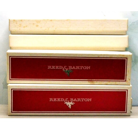 Reed & Barton Christmas Spoons Set of 8 Vintage Figurine Handles Boxed NOS 1980s - Picture 9 of 9